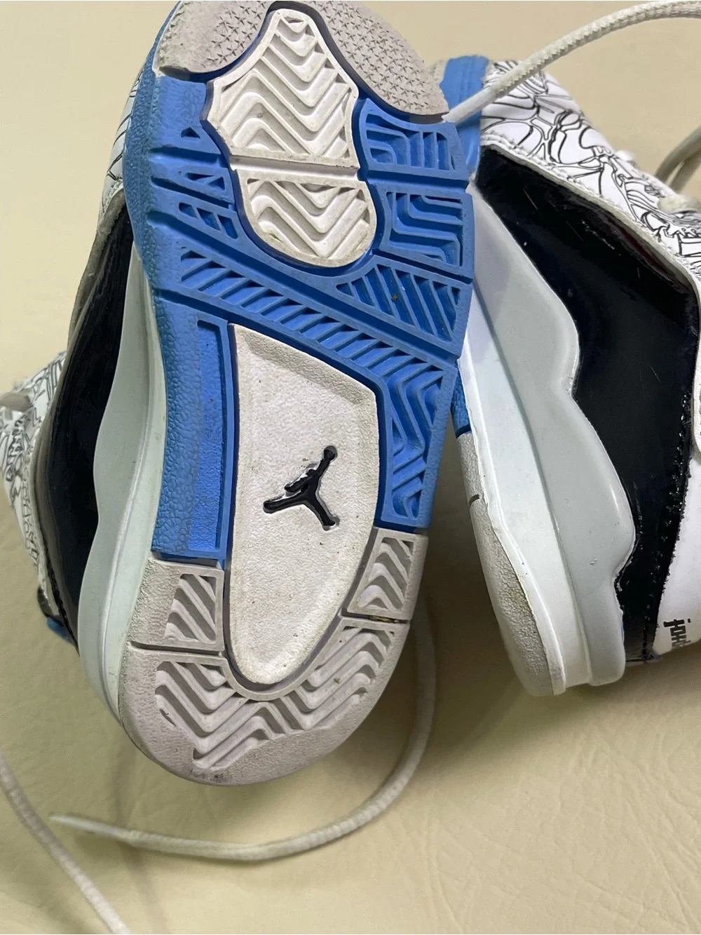 Nike Air Jordan Dub Zero White University Blue Black DV1358-114 toddler Size5C